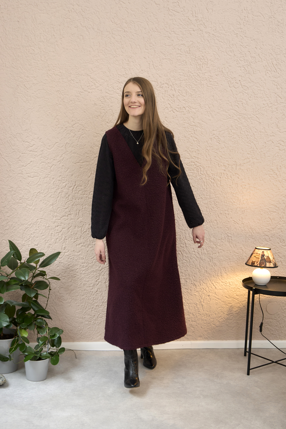 Kleid Charlotte aus Bouclé, Bluse Resi